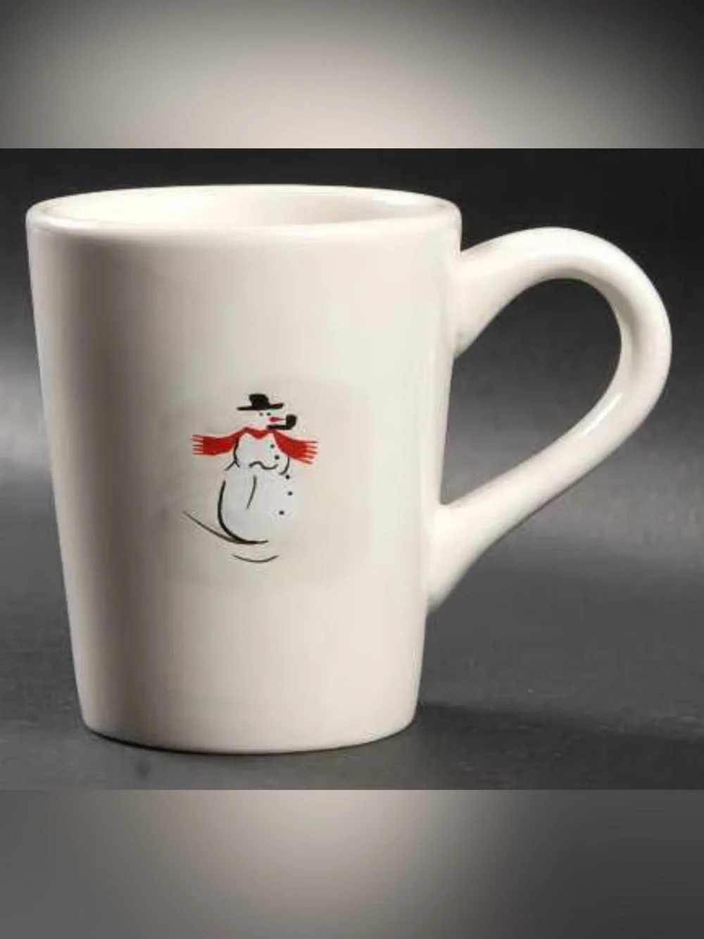 Holiday Snowman Williams Sonoma Ceramic coffee Mug retired replacement EUC cup